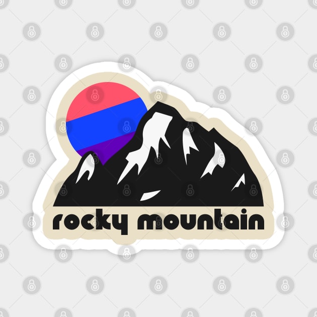 Retro Rocky Mountain ))(( Tourist Souvenir National Park Design Magnet by darklordpug