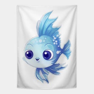 Cute cartoon fish. Tapestry