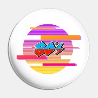 80s Striped Pin