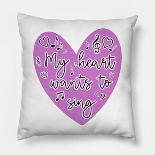 Sound of Music - My Heart Wants to Sing Purple Pillow