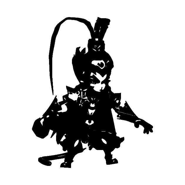 Monkey King (skin) minimal silhouette white by WannabeArtworks