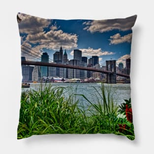 Spring In Brooklyn Bridge Park, NY, USA Pillow