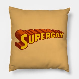 Supergay (orange) Pillow