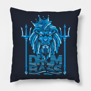 Water Element Bass Lion Pillow