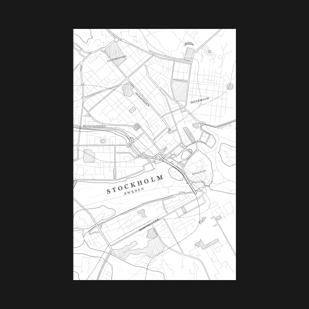 Stockholm Sweden Map Illustration by emmalouvideos