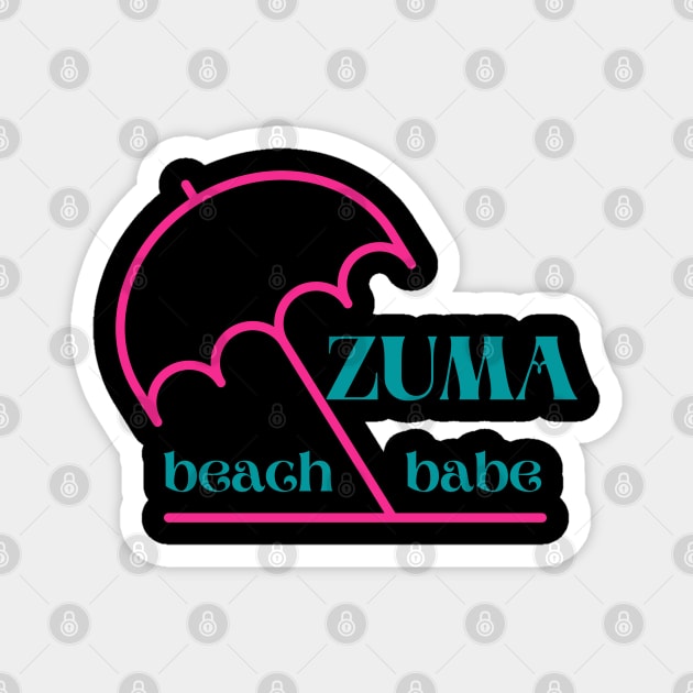 Zuma Beach Babe California Magnet by MalibuSun