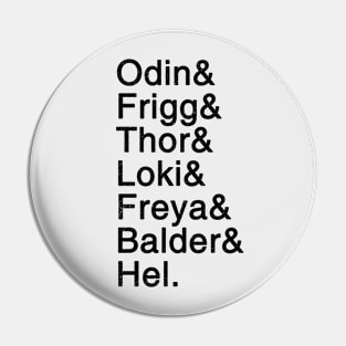 Norse Mythology Helvetica v2 Pin