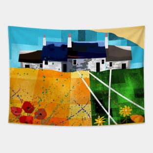 Village Life Tapestry