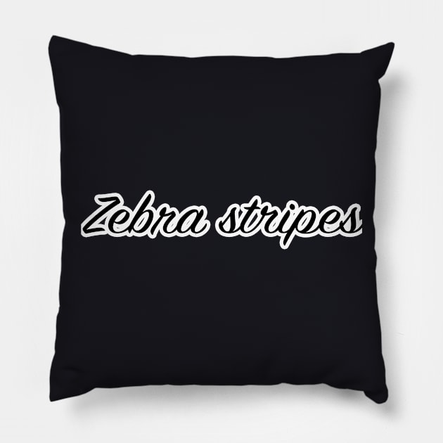 Zebra Stripes T-Shirt Pillow by lenn