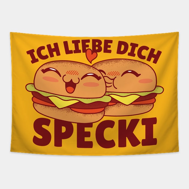 Ich liebe dich SPECKI Tapestry by COZILYbyIRMA