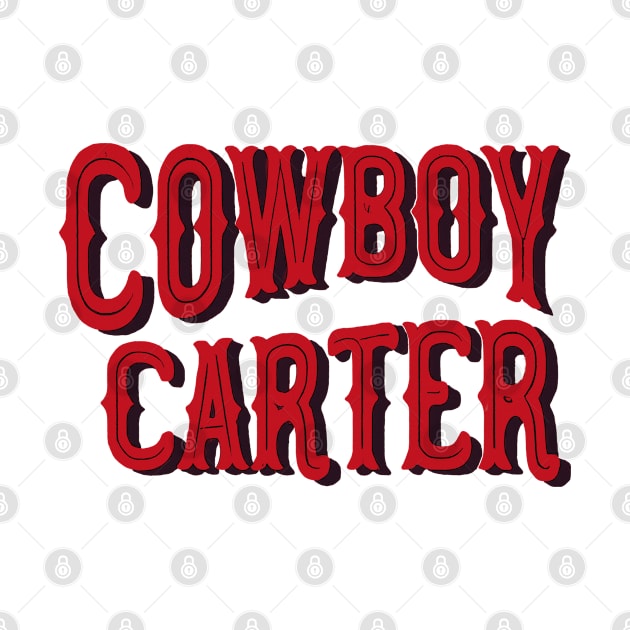 Rustic Cowboy Carter Graphic Red by Retro Travel Design