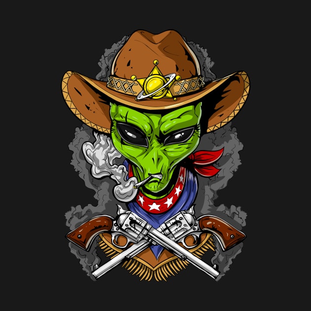 Space Alien Cowboy by underheaven