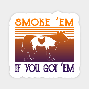 cow pig chicken smoke Magnet