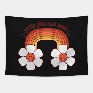 Pretty Girls Read Books Book Lover Groovy Mood Book Aesthetic Tapestry