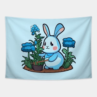 BLUE RABBIT GARDENING #1 Tapestry