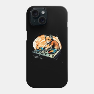 DJ Cat With Headphones - Funny CAT DJ colorful Phone Case