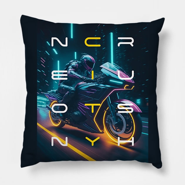 Miami Vice vibes Pillow by By_Russso