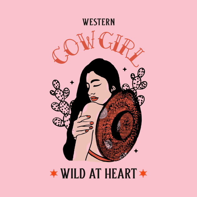 Cowgirl Western Wild At Heart Rodeo by Tip Top Tee's