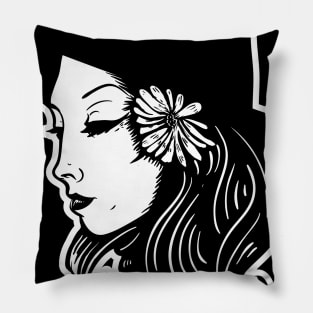 Flowers in her hair Pillow