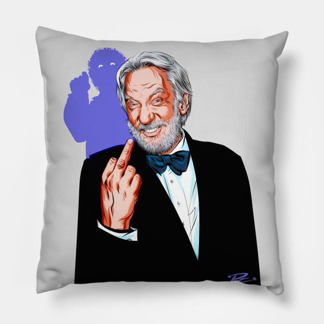 Donald Sutherland - An illustration by Paul Cemmick Pillow by PLAYDIGITAL2020