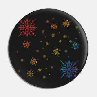 Colourful snow flake pattern Pin