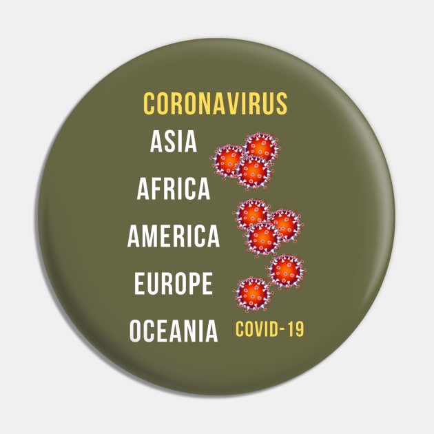 Infected Continents Covid-19 Pin by ronfer