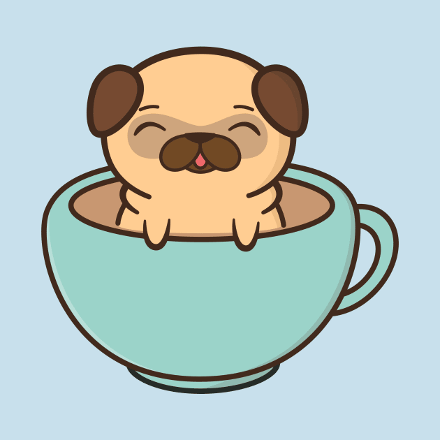 Cute and Kawaii Adorable Pug by happinessinatee