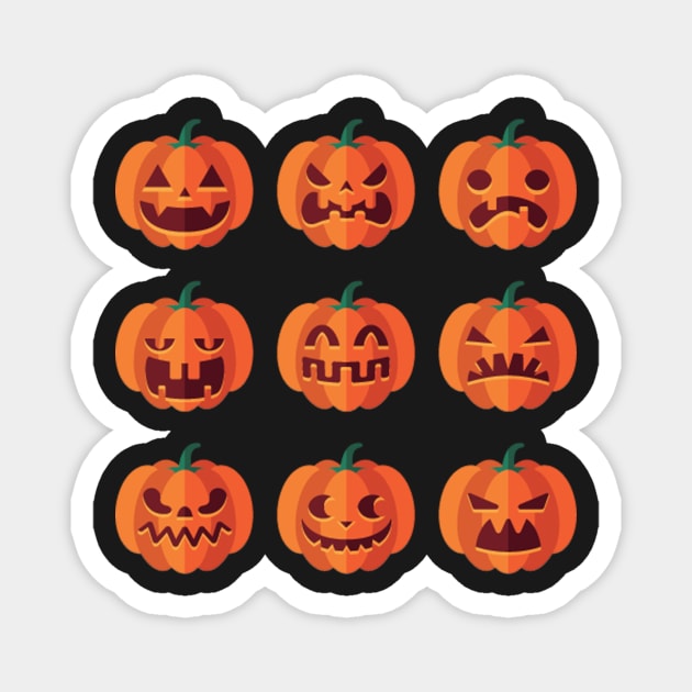 Pumpkins with faces Magnet by edwardecho