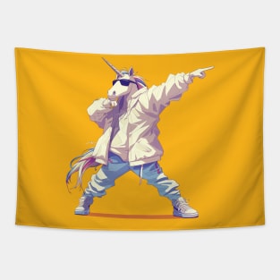 dabbing unicorn Tapestry