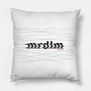 Glitch lettering Pillow