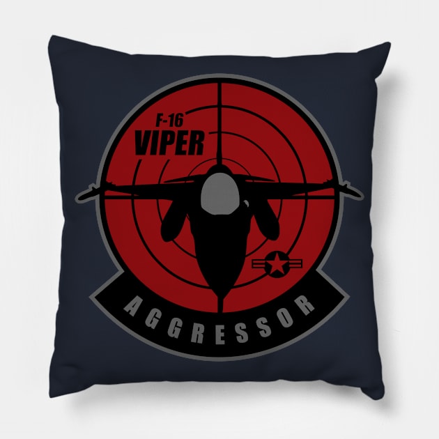 F-16 Aggressor Patch Pillow by TCP