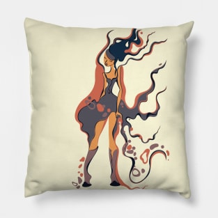 Girl dancing underwater Pillow