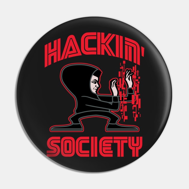 Hackin' society Pin by ntesign