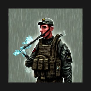 Soldier smoking T-Shirt