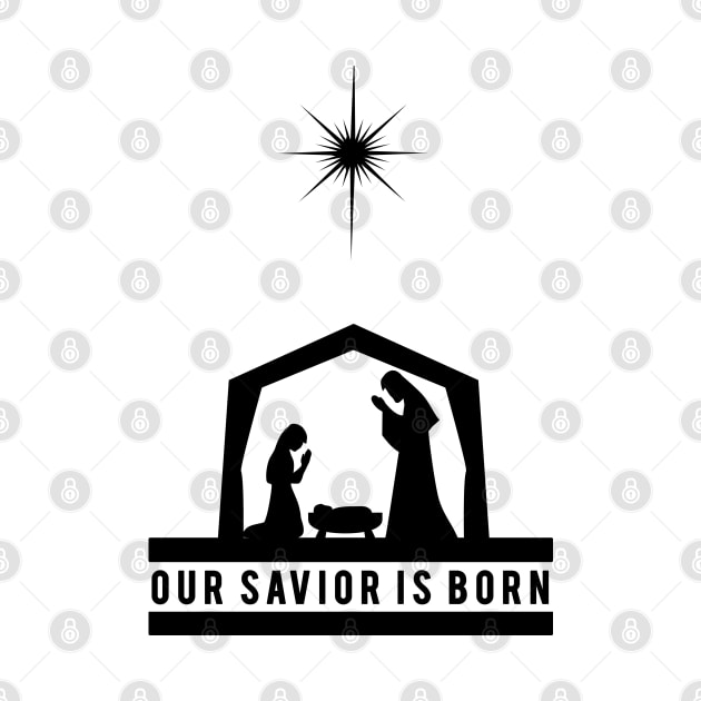 Our Savoir is Born: Nativity Silhouette by Jarecrow 