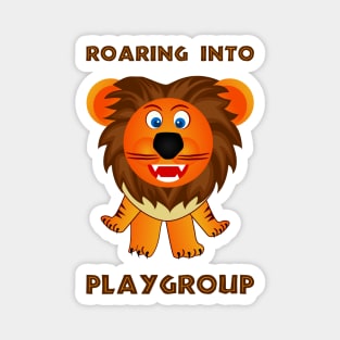 Roaring Into Playgroup (Cartoon Lion) Magnet