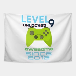 Level 9 Unlocked Awesome 2012 Video Gamer Tapestry