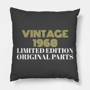 Vintage 1968 Limited Edition Original Parts Pillow