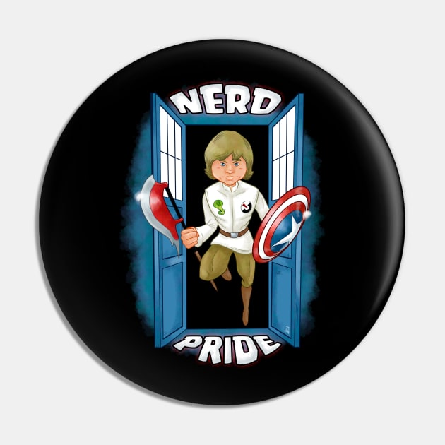 Nerd Pride Pin by rednessdesign