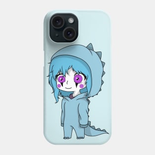 candy cane dinosaur chibi Phone Case