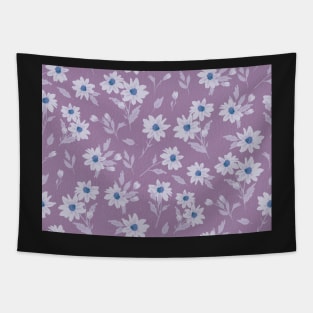 The cute flower pattern in light purple and blue colours Tapestry