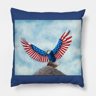 Patriotic Eagle Pillow