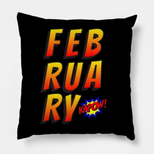 February born comic strips funny gift Pillow