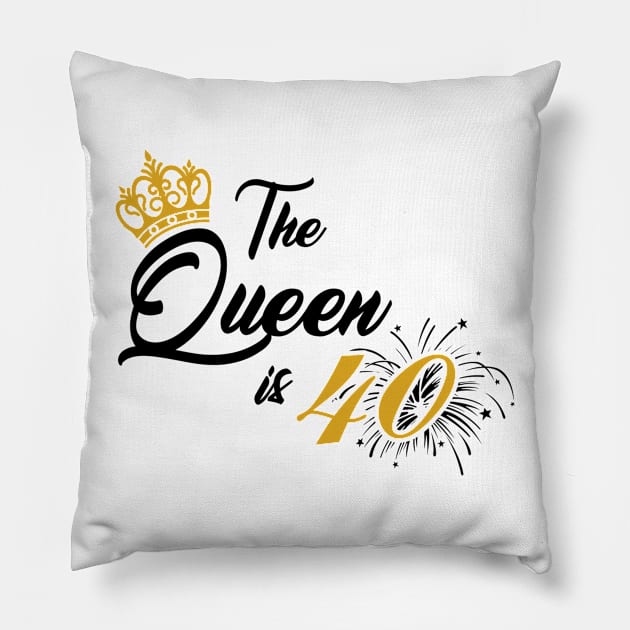 40th Birthday Gift For Women. Perfect present for mom mother dad father friend him or her Pillow by SerenityByAlex