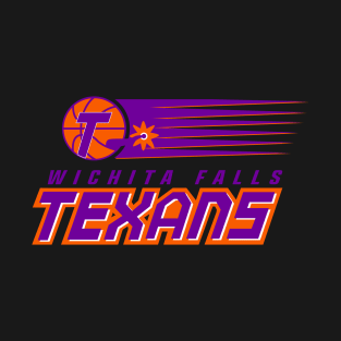 Defunct Wichita Falls Texans CBA Basketball 1988 T-Shirt