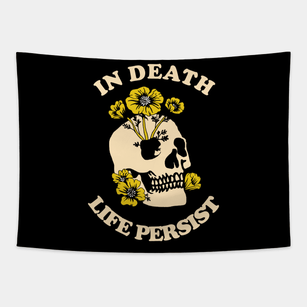 In Death Life Persist Tapestry by Oiyo