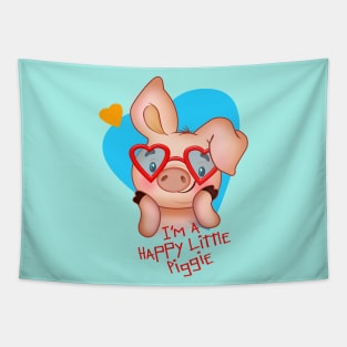 happy pig Tapestry