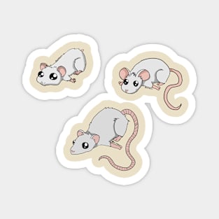 White Rodent Bundle Magnet