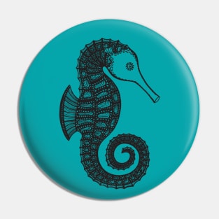 Seahorse Ink Art - cute marine animal design Pin