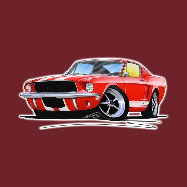 Ford Mustang (67) Red (Stripes) by y30man5